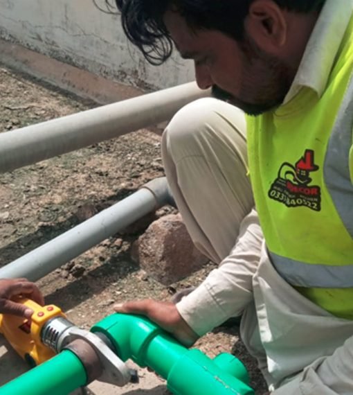 Professional plumbing work and pipe installation in Karachi